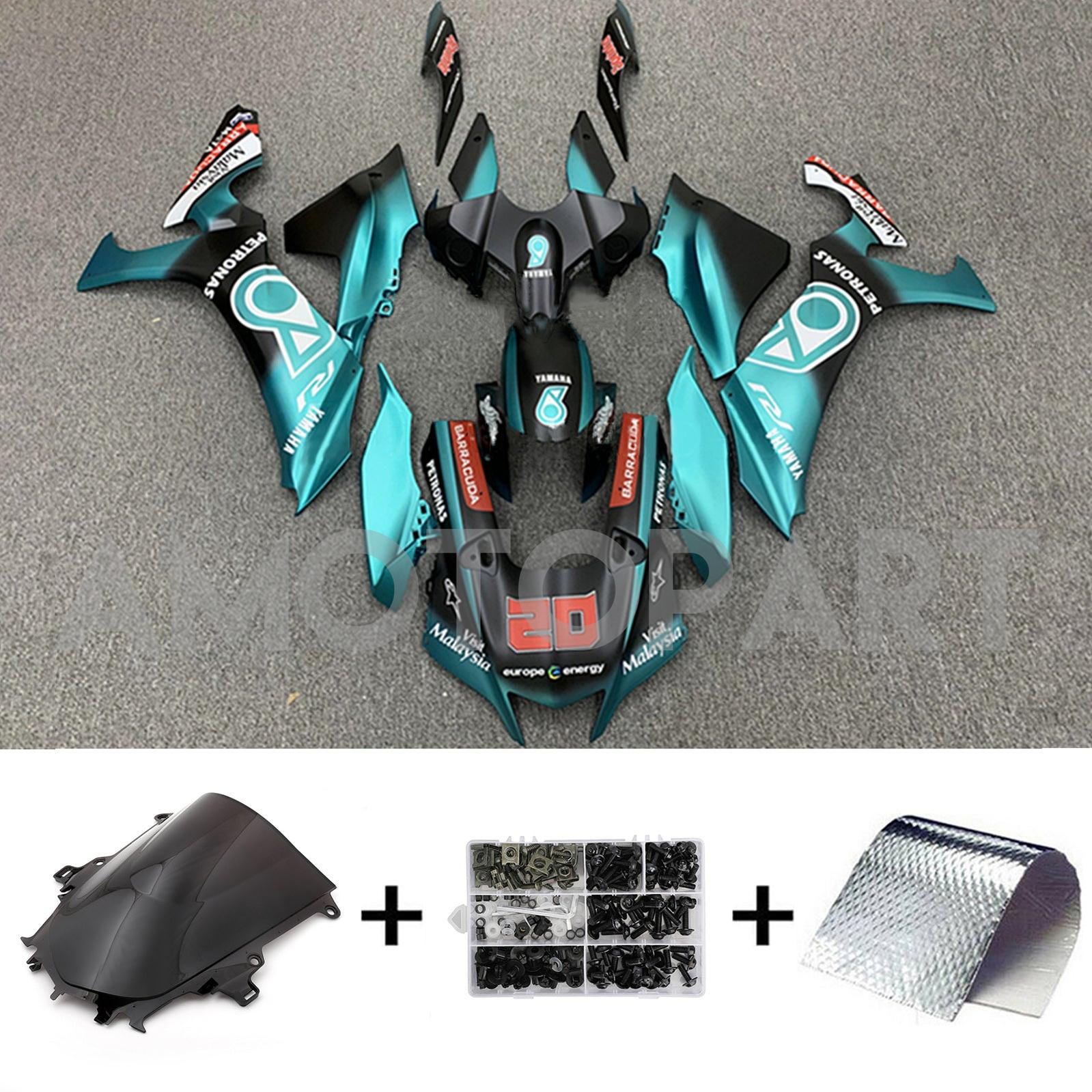 Amotopart 2020-2024 Yamaha YZF R1 Petronas Blue Fairing Kit