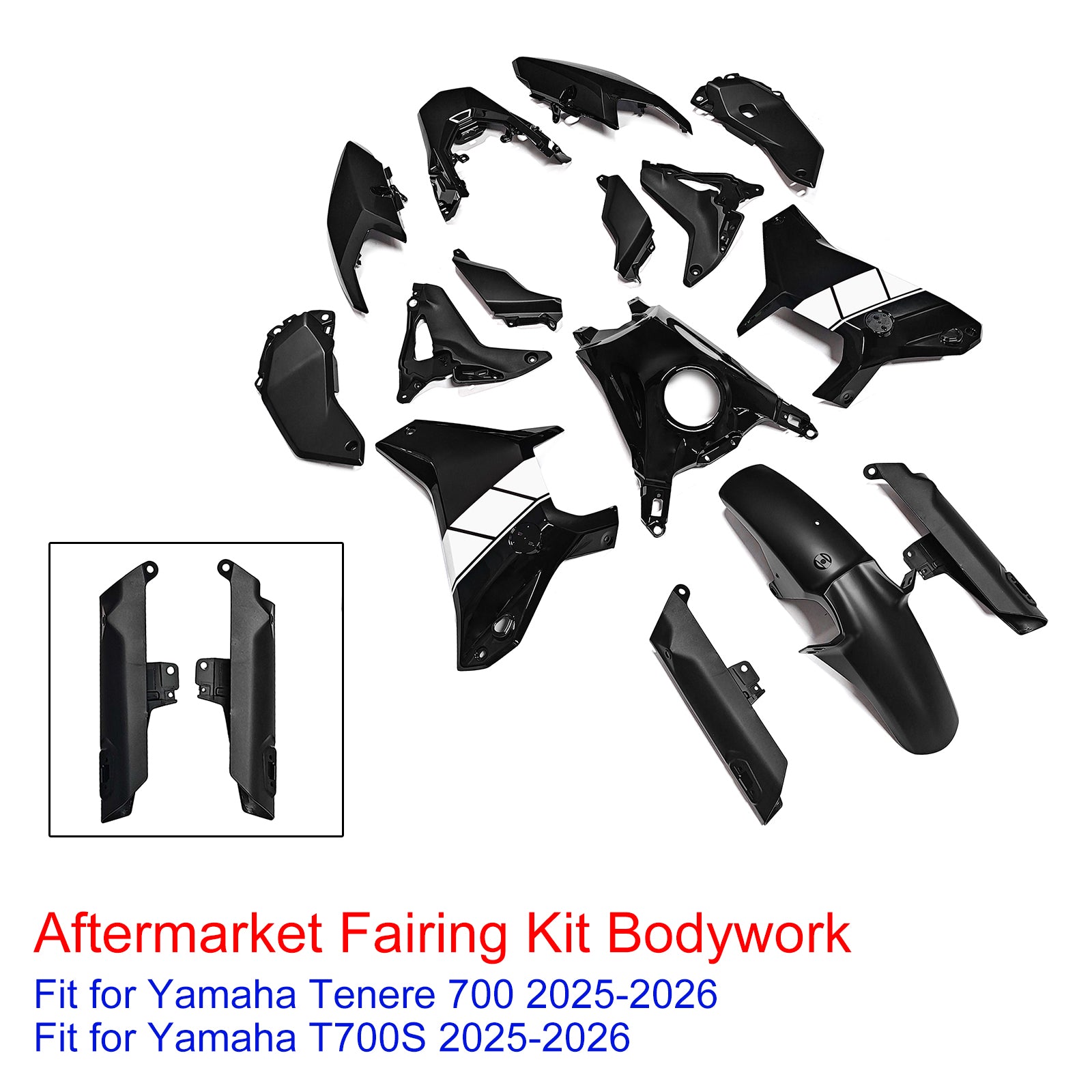 Amotopart 2025-2026 Yamaha Tenere 700 T700S Fairing Kit Collection
