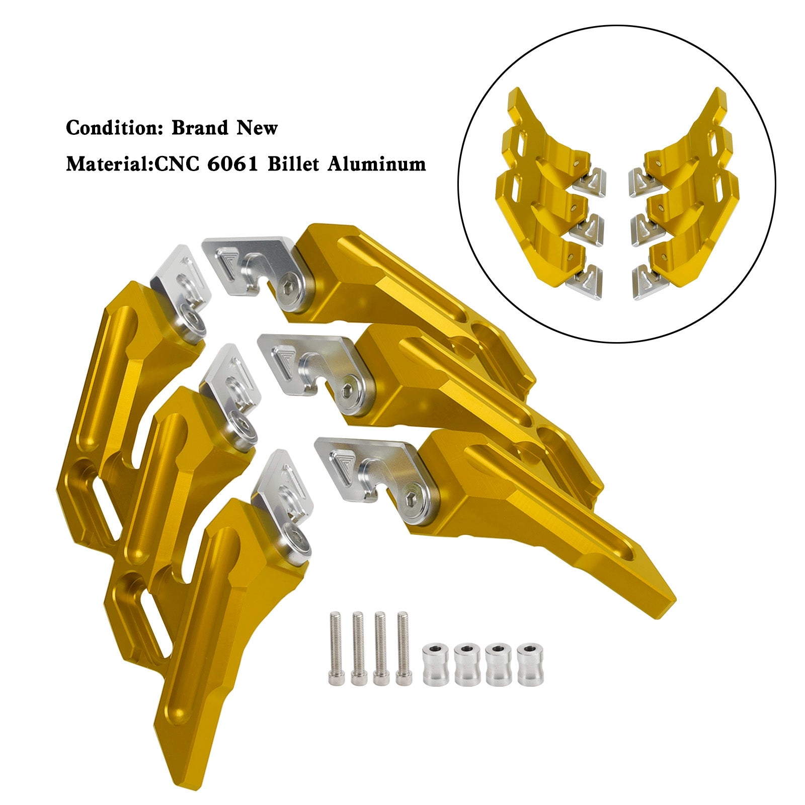 2018–2022 Yamaha YZF-R15 V3 V4 CNC-Vorderradgabel, Kotflügel, seitliche Kotflügelschieber