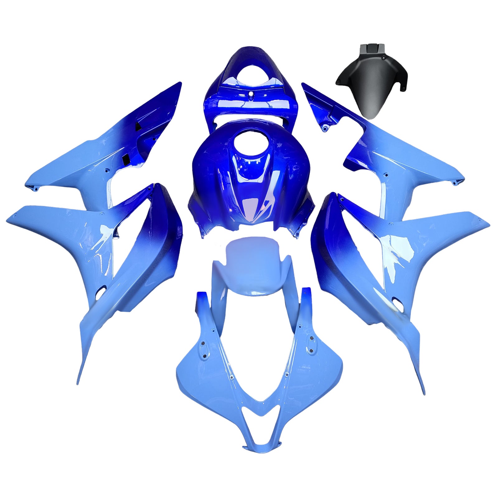 Amotopart 2007-2008 Honda CBR600RR Kit de carénage bleu bleu bleu