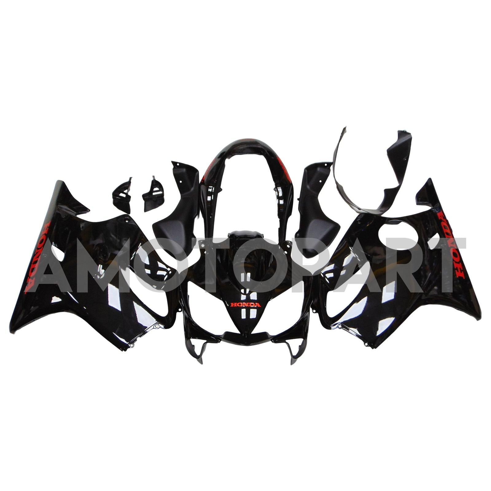 Amotopart 2004-2007 Honda CBR600 F4i Glossy Black Red Fairing Kit