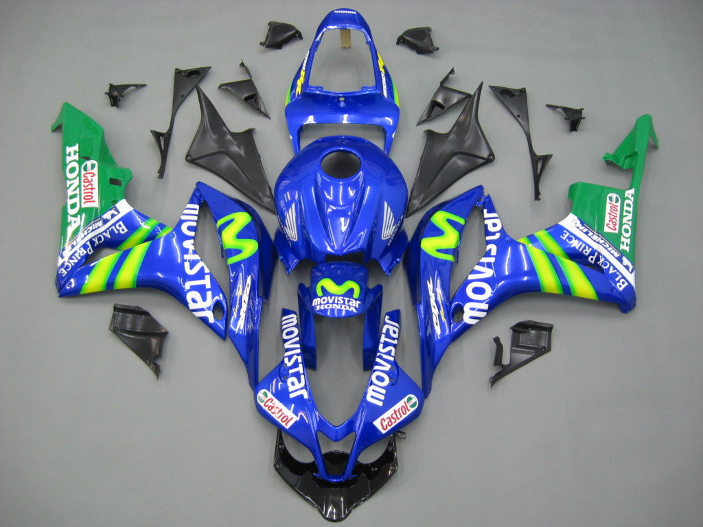 Amotopart 2007-2008 Honda CBR600RR Blue&Green Fairing Kit