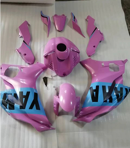 Kit de carenado AMOTOPART YAMAHA YZF-R6 2017-2023 azul y rosa