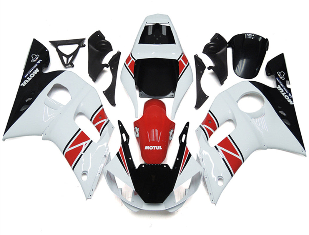 Amotopart Yamaha YZF 600 R6 1998-2002 Red&Black Style4 Fairing Kit