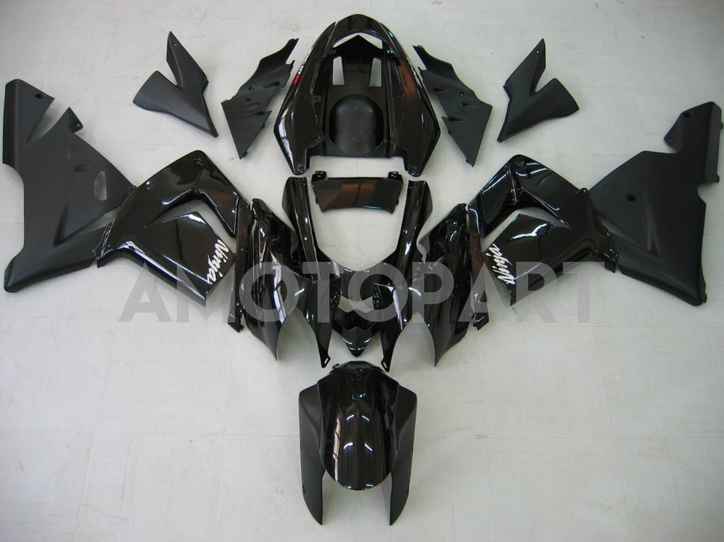 Amotopart 2004-2005 Kawasaki ZX10R Gloss&Matte Black Fairing Kit