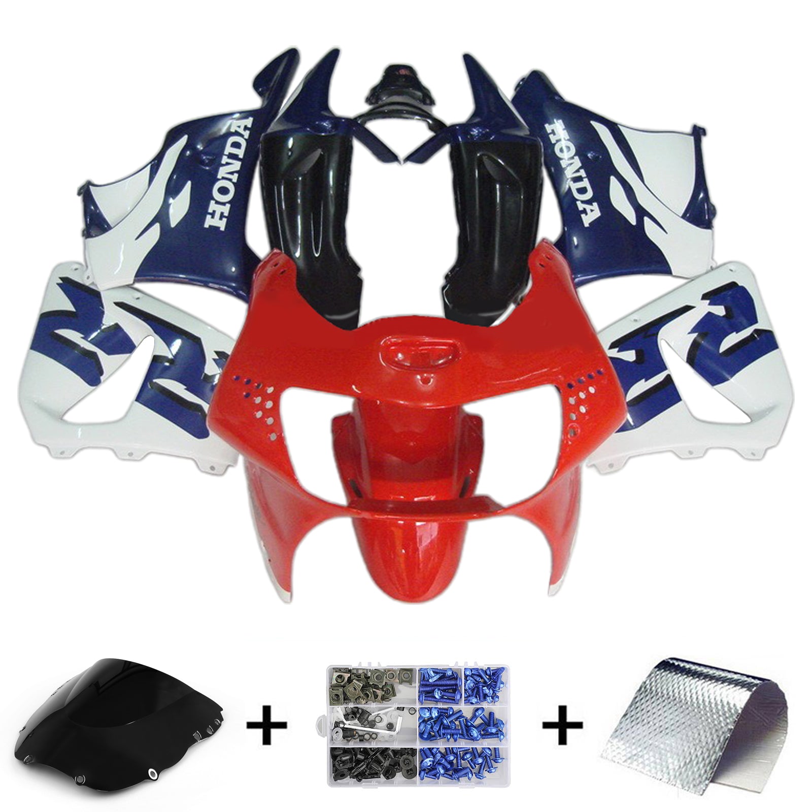 Amotopart 1998-1999 Honda CBR900RR 919 Red White Black Fairing Kit