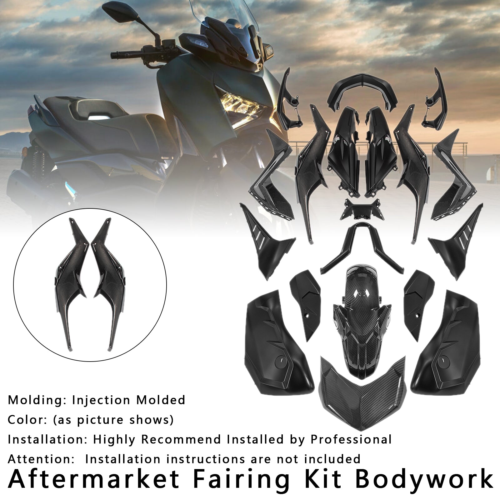 Amotopart 2023-2024 Yamaha X-MAX 300 Fairing Kit