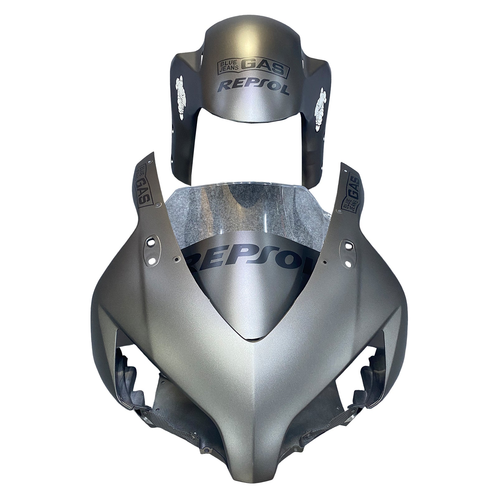 Amotopart 2004-2005 Honda CBR1000RR Silver Black Fairing Kit