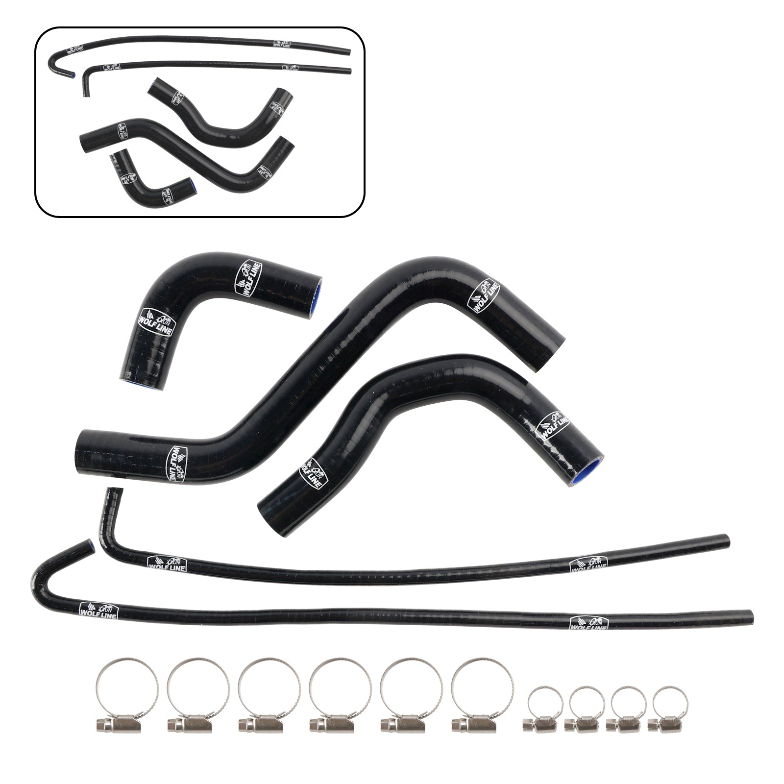 2017-2024 Kawasaki Z900 Silicone Radiator coolant Hose kit