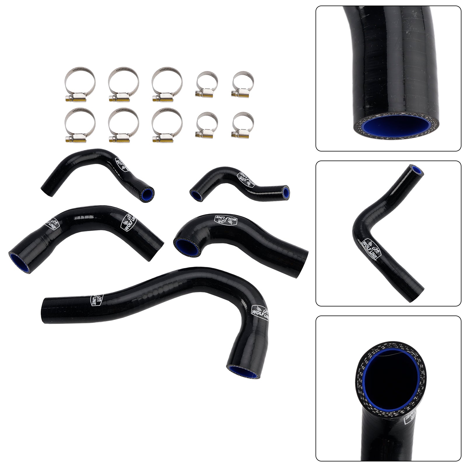 All Years Yamaha MT-09 XSR900 Tracer 9/GT Silicone Radiator coolant Hose