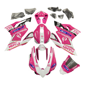 Amotopart 2012-2015 Ducati 1199 899 Kit carena rosa e bianco