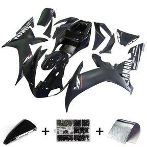 Amotopart 2002-2003 Yamaha YZF R1 Black & Logo Fairing Kit