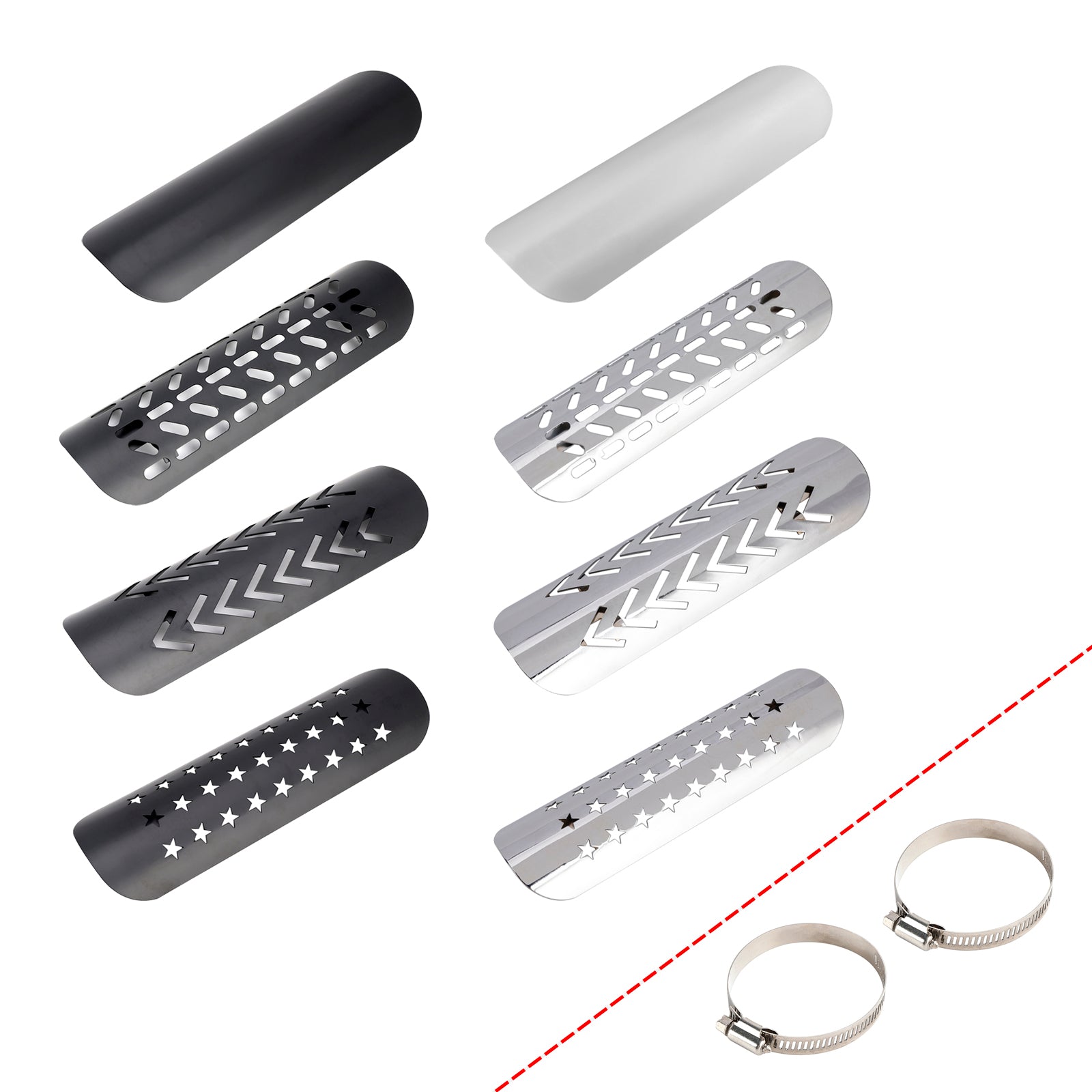 Motorcycle Scooter Cub BlackD Exhaust Side Bracker Cover Steel Decorative Cover