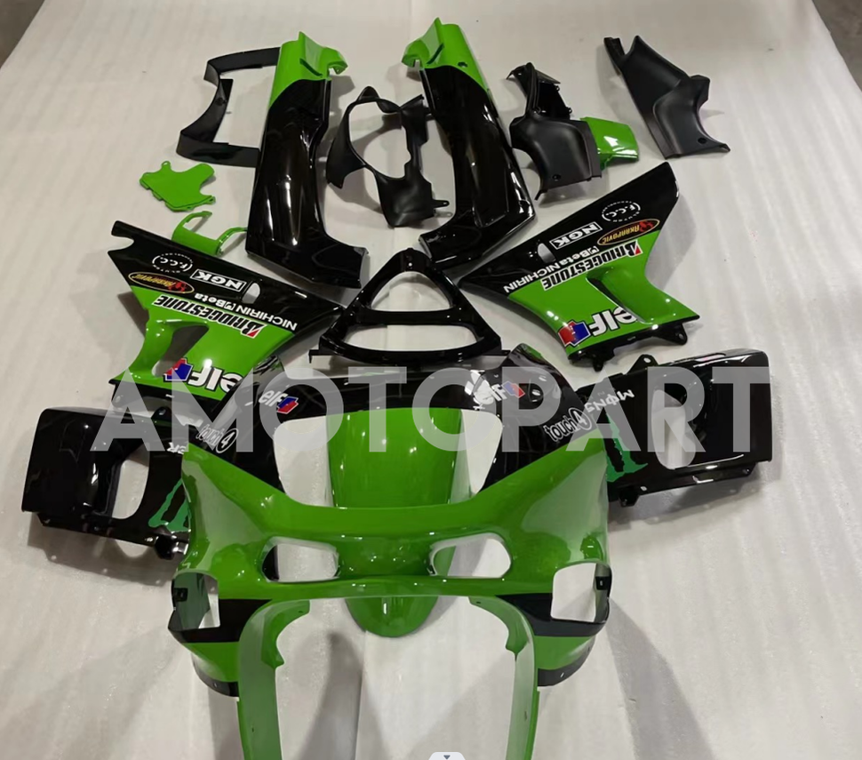 Amotopart Kawasaki ZZR400 1993-2007/ZZR600 1993-2003 Green Fairing Kit