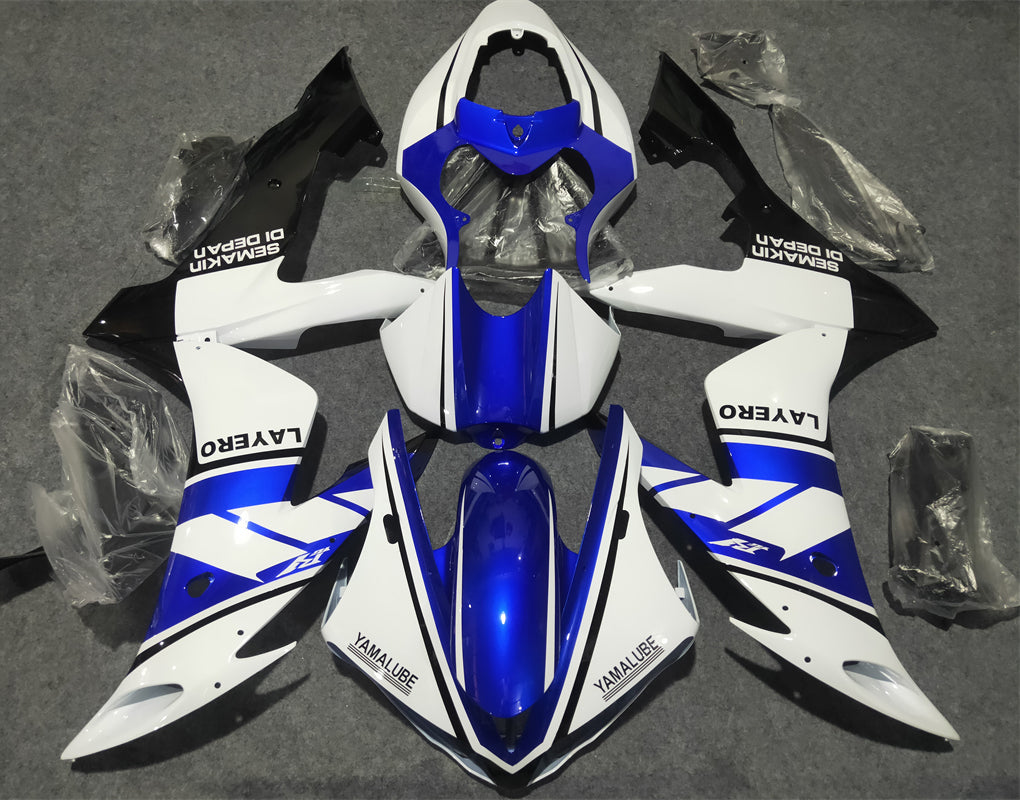 Amotopart 2002-2003 Yamaha YZF-R1 Blue&White Style1 Fairing Kit