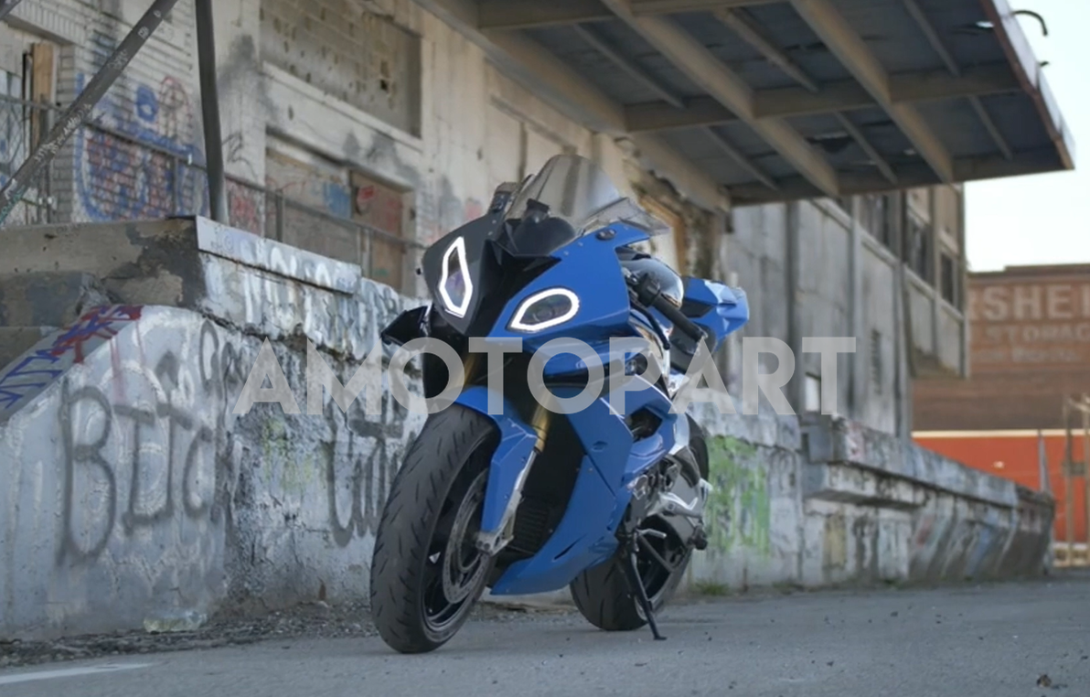 Amotopart 2017-2018 BMW S1000RR Nardo Gray & Blue Fairing Kit