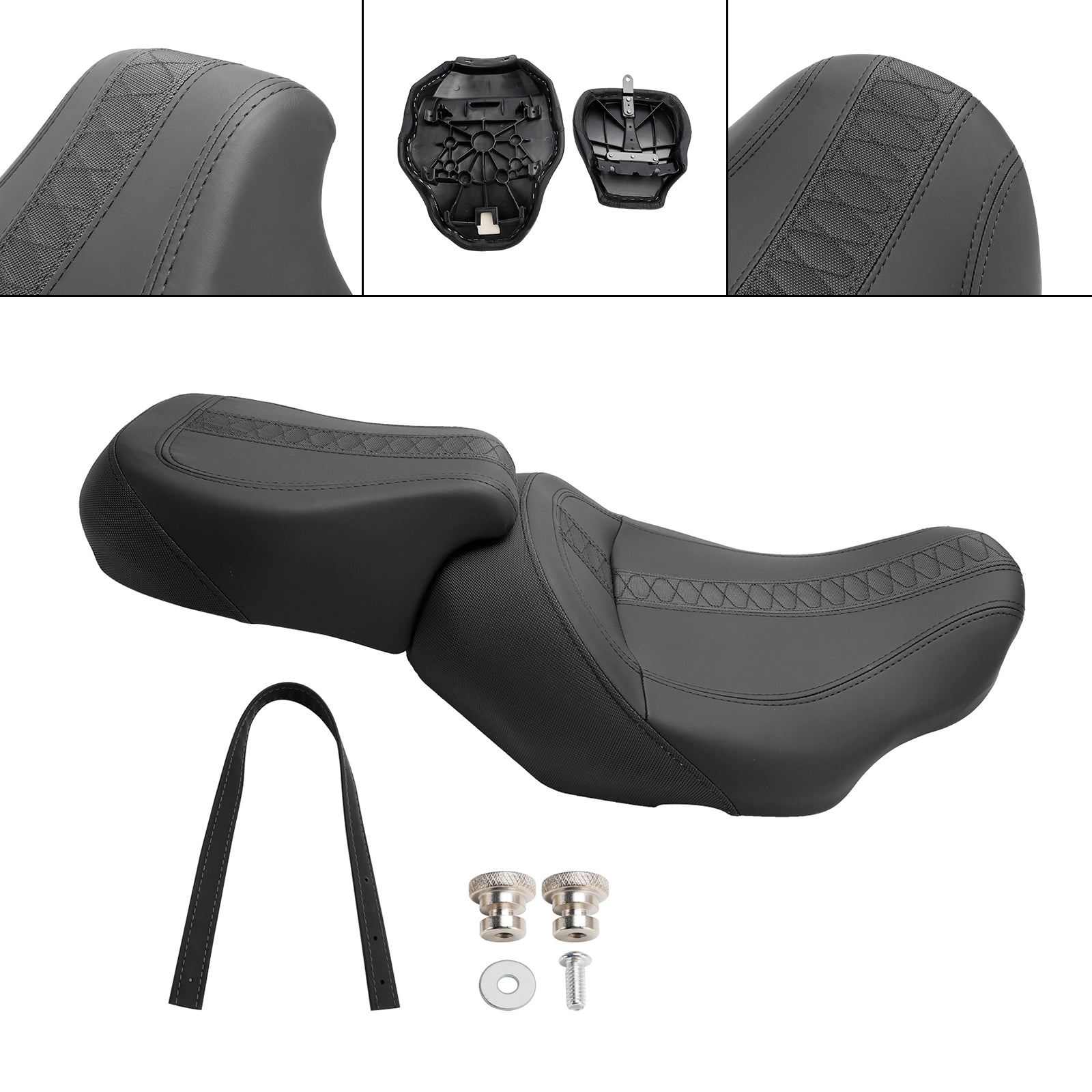 23-24 Touring Cvo Glide Complete Cushion Rider Passenger Seat Orange