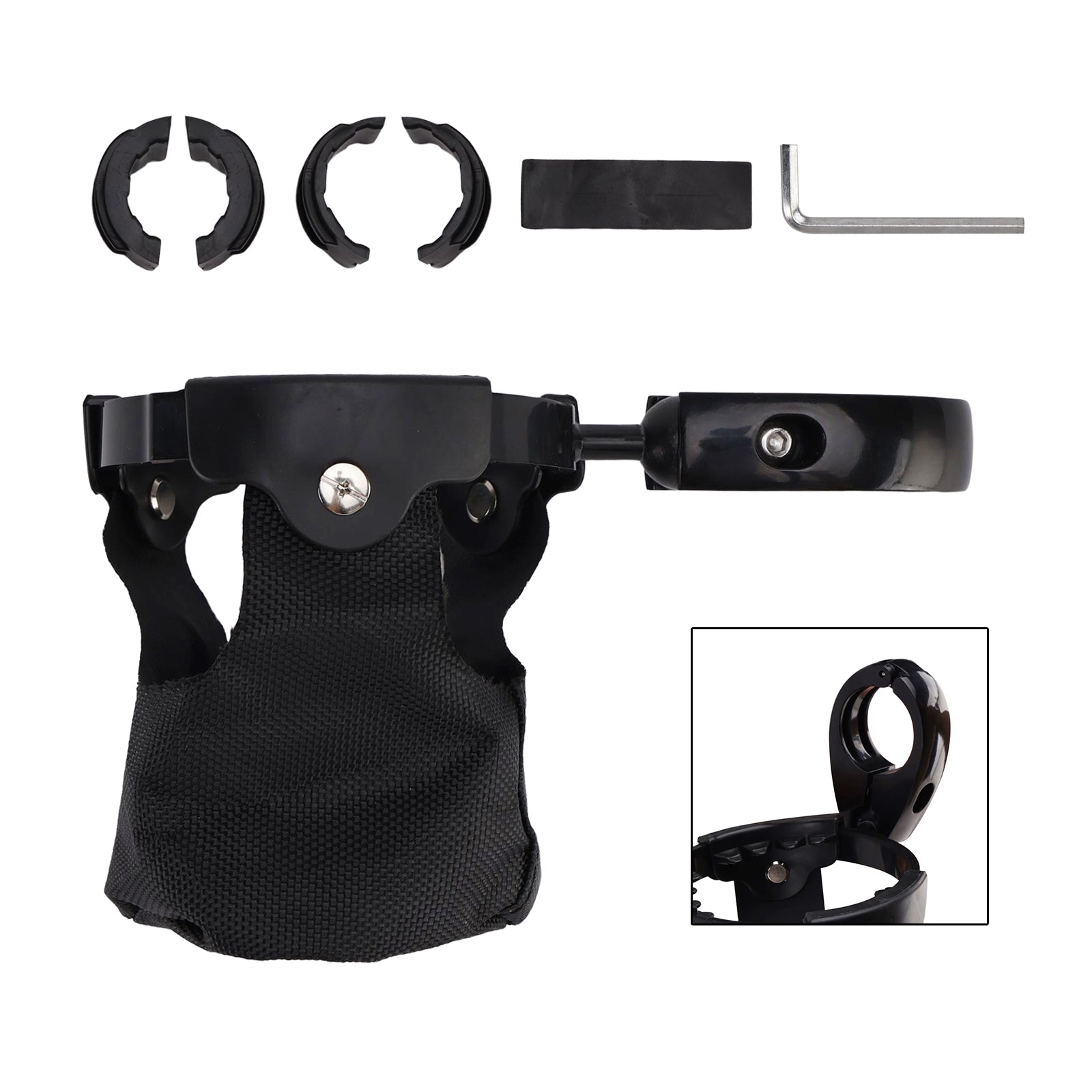 Utv Universal Polaris Ranger Cup Bracket Holder Bottle Cargo Carrier Black