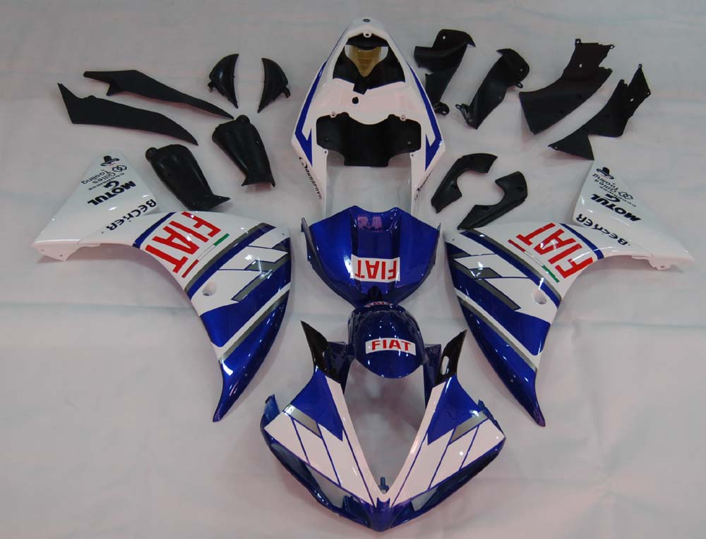 Amotopart 2009-2011 Yamaha YZF 1000 R1 Azul y Blanco Style3 Kit de carenado