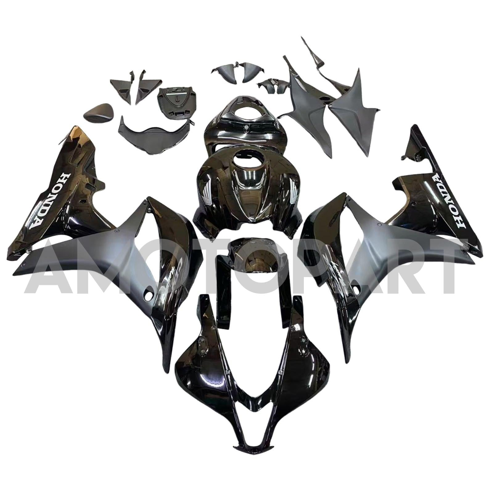 Amotopart 2007-2008 Honda CBR600RR Black Fairing Kit