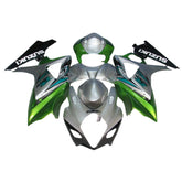 Amotopart 2007-2008 K7 GSXR1000 Suzuki Green&Grey Fairing Kit