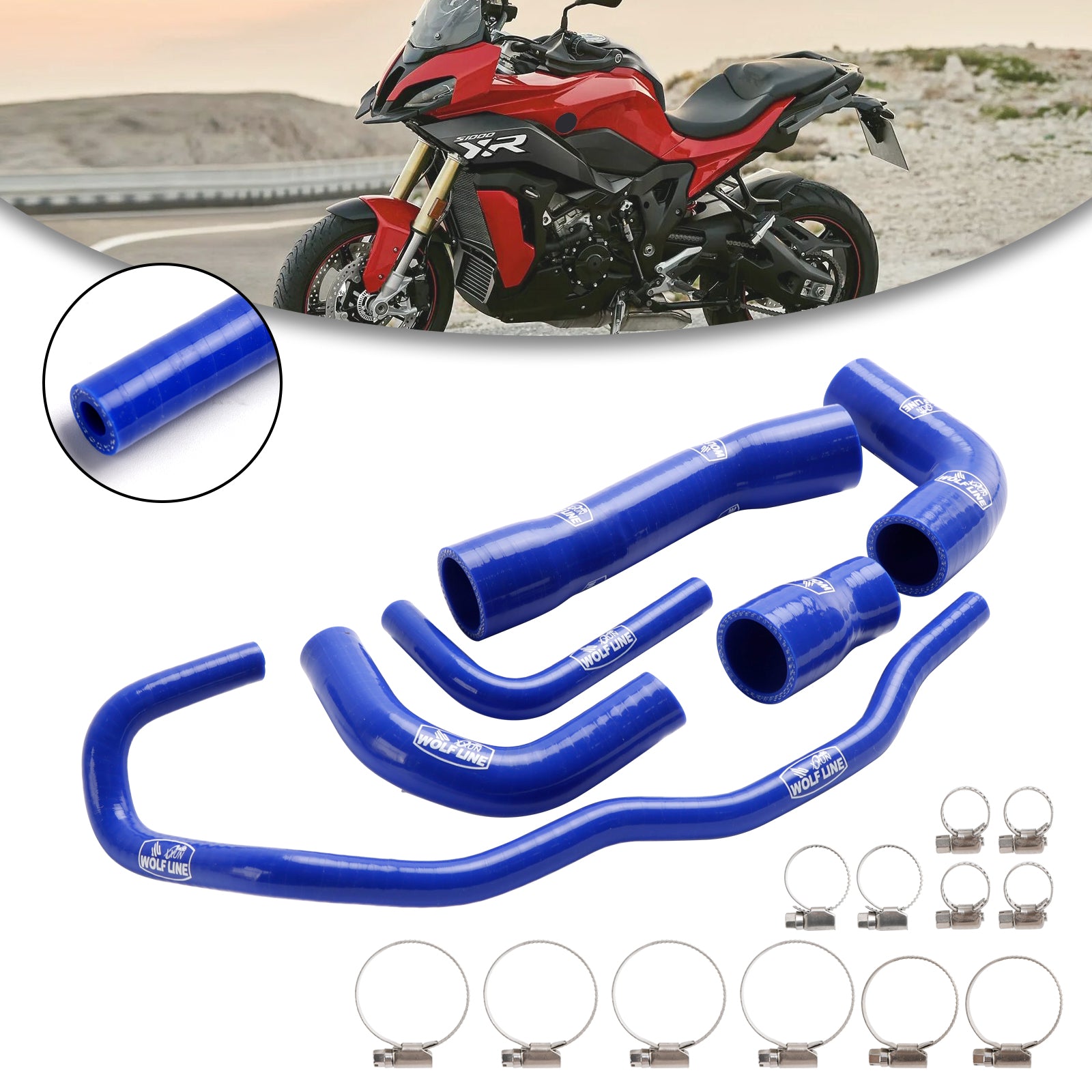 2021-2024 BMW S1000XR Silicone Radiator coolant Hose kit