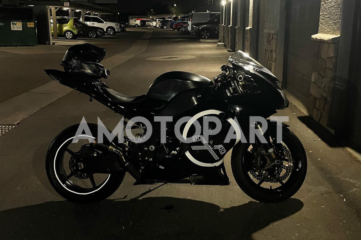 Amotopart Fairings 2006-2007 Kawasaki ZX10R Black With Zipper Fairing Kit