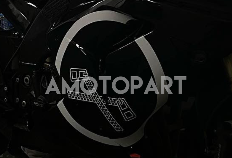 Amotopart Fairings 2006-2007 Kawasaki ZX10R Black With Zipper Fairing Kit