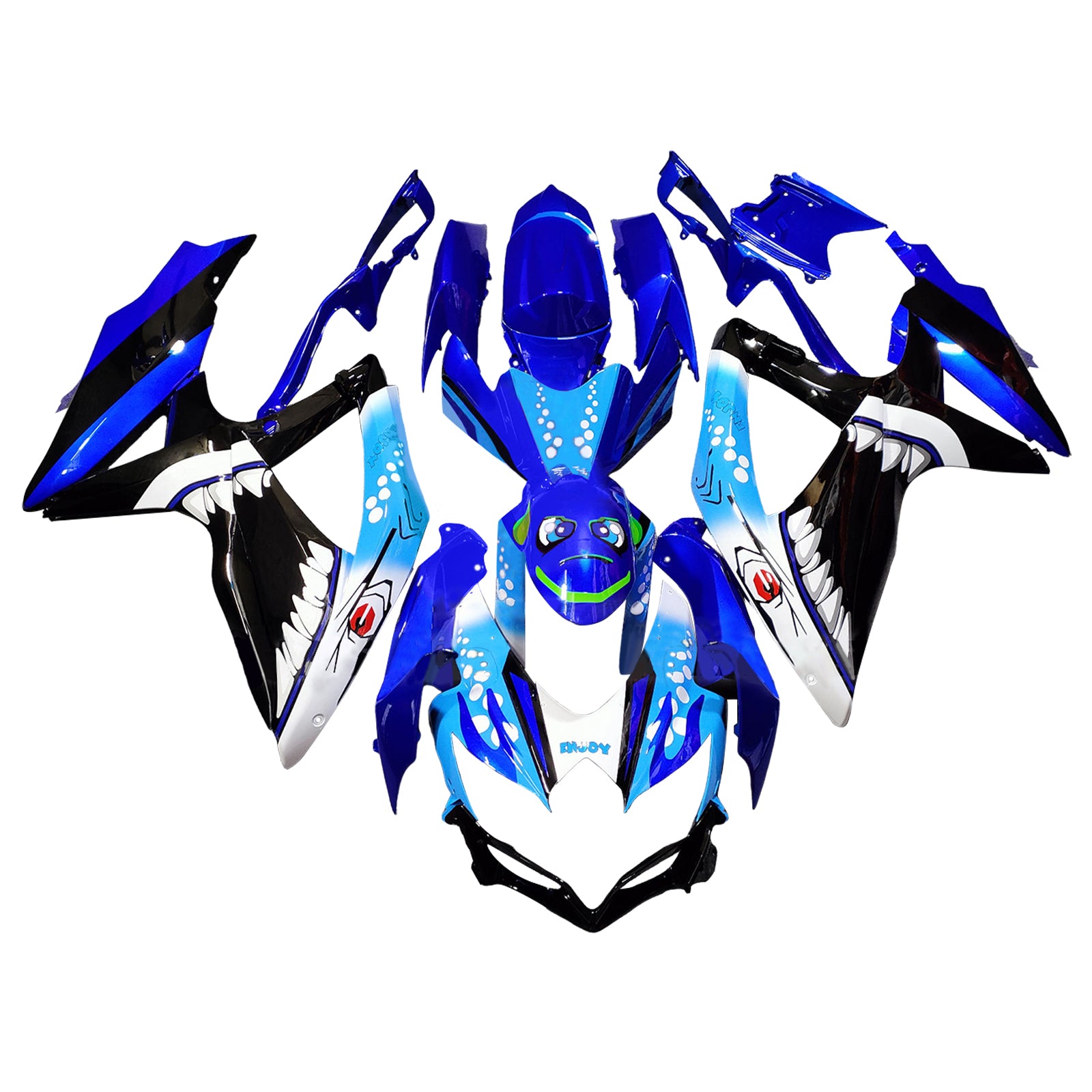 Amotopart 2008-2010 Suzuki GSXR 600/750 Blue Shark Abzugskit