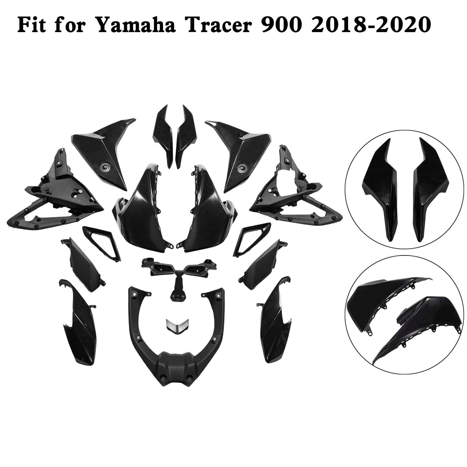 Carenado de carrocería moldeado por inyección sin pintar para Yamaha Tracer 900/GT 2018-2020