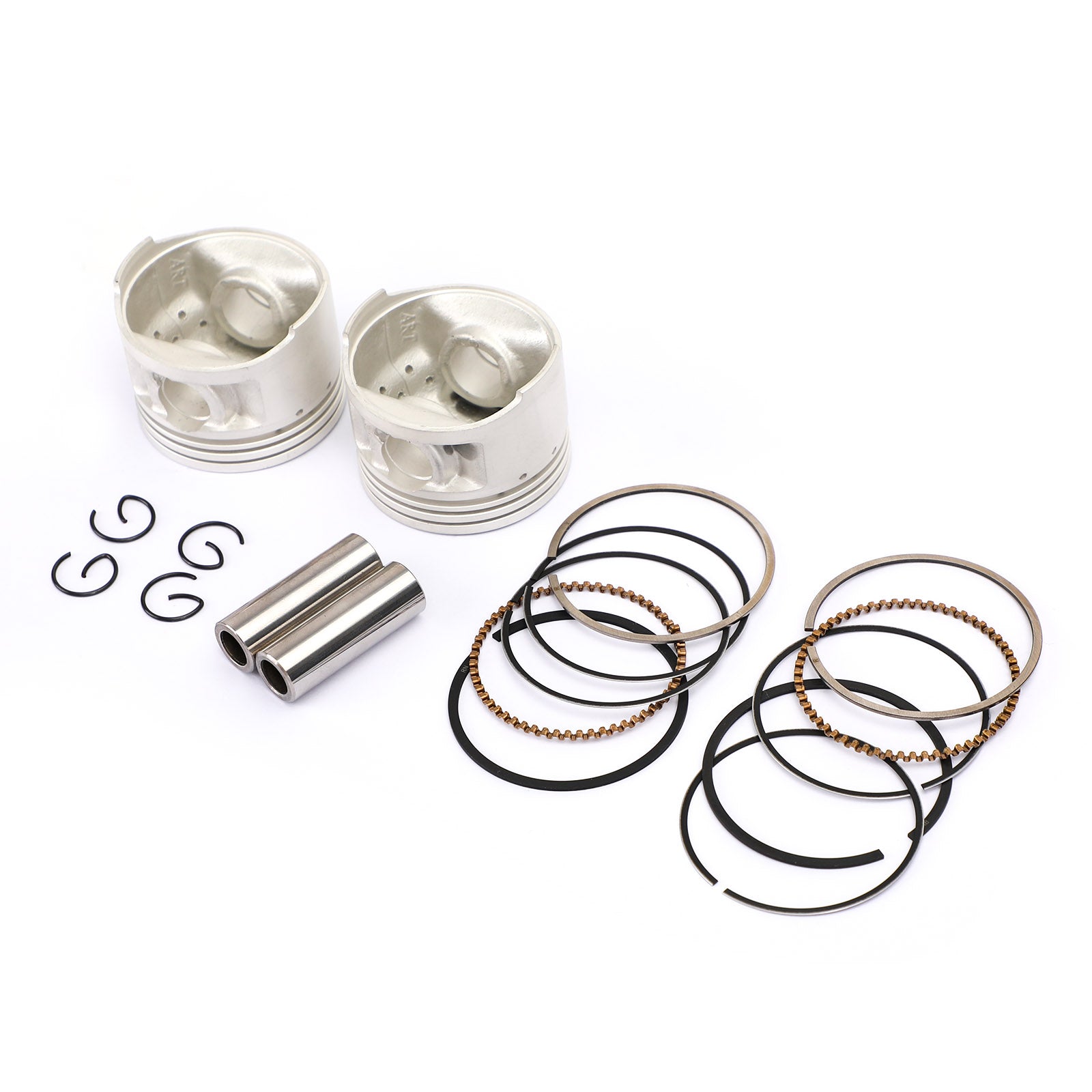 Piston Kit & Rings Set(2) STD 49mm For Yamaha Virago V Star XV250 SRV 250 88-18