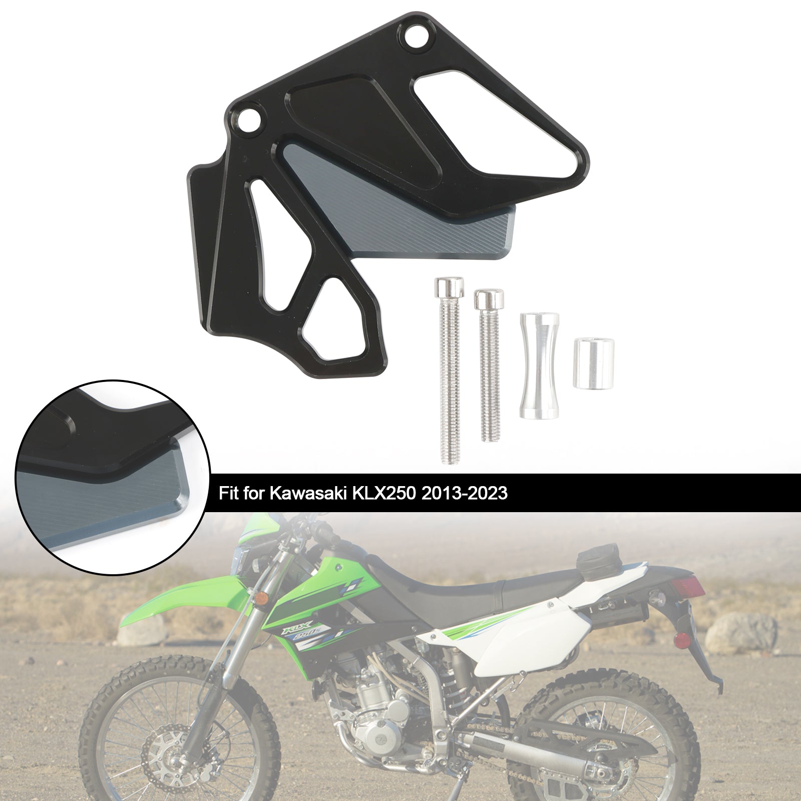 Vordere Kettenradabdeckung Kettenschutz für Kawasaki KLX250 2013–2023