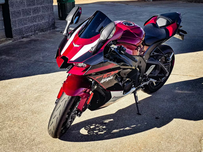 Amotopart 2021-2025 Kawasaki ZX10R ZX10RR Glossy Black White Red Fairing Kit