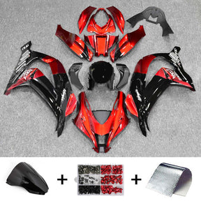 Amotopart 2016–2020 ZX10R Kawasaki Rot &amp; Schwarz Style2 Verkleidungsset