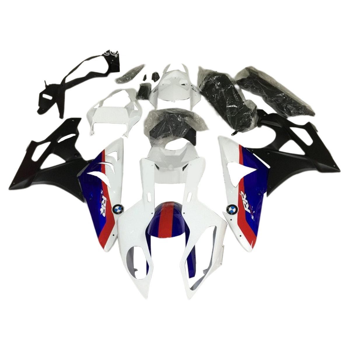 Amotopart Kit carena BMW S1000RR 2009-2014 Blue&amp;Red Style3