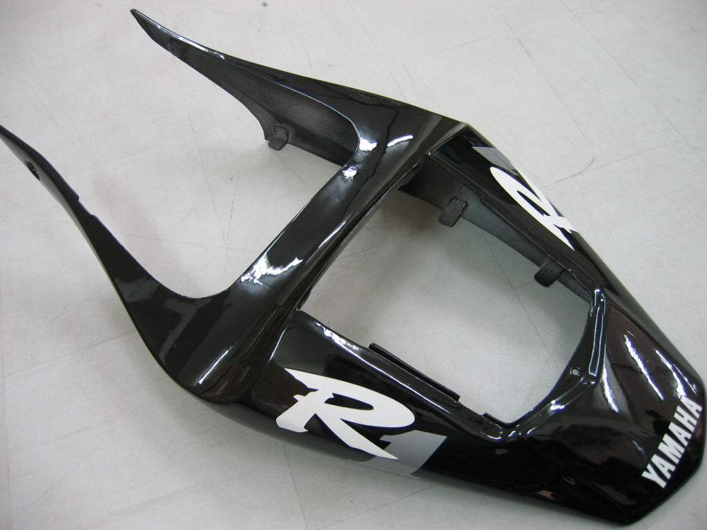 Amotopart 2000-2001 Yamaha YZF 1000 R1 negro brillante con kit de carenado con logotipo