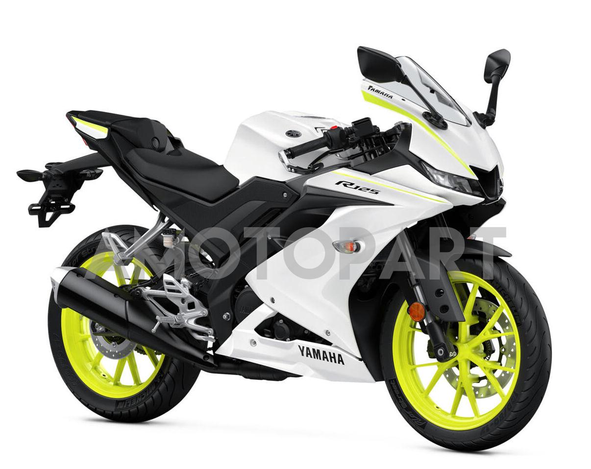 Amotopart 2019-2024 Yamaha YZF R125 White & Black Fairing Kit