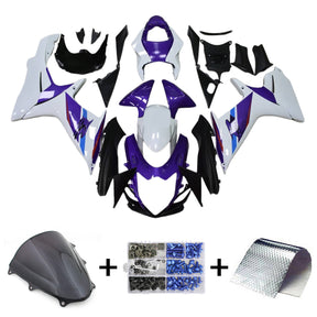 Amotopart 2011-2024 K11 GSXR 600/750 Suzuki Blue&White Style3 Fairing Kit