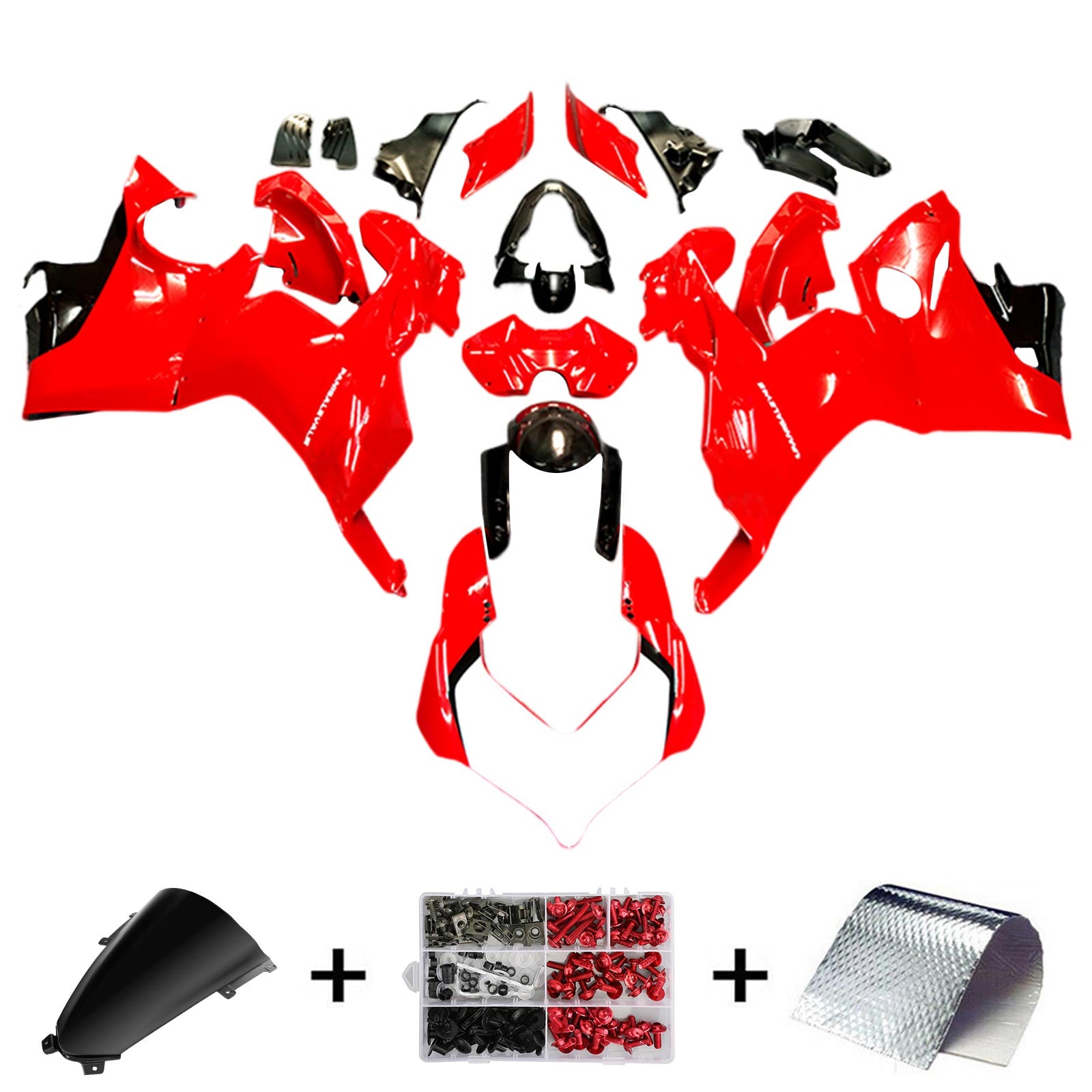 Amotopart Ducati 2018-2019 Panigale V4/V4S y 2018-2020 Panigale V4SP Estilo 4 Kit de carenado