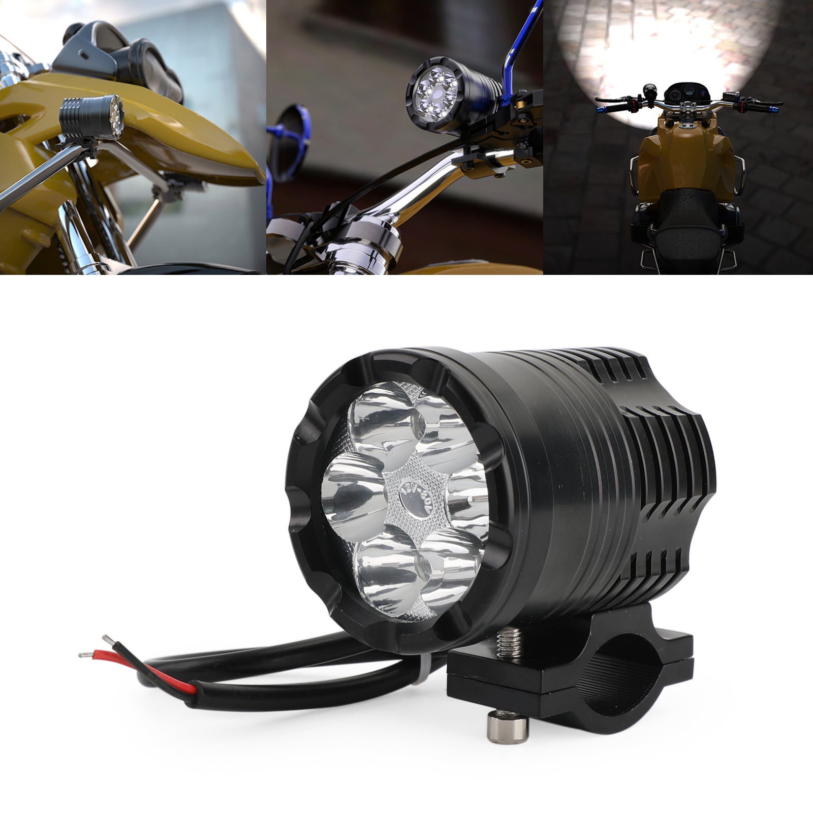 6X Elektrische LED Fahrrad Motorrad Licht Fahrrad Front Lampe Wasserdicht Scheinwerfer