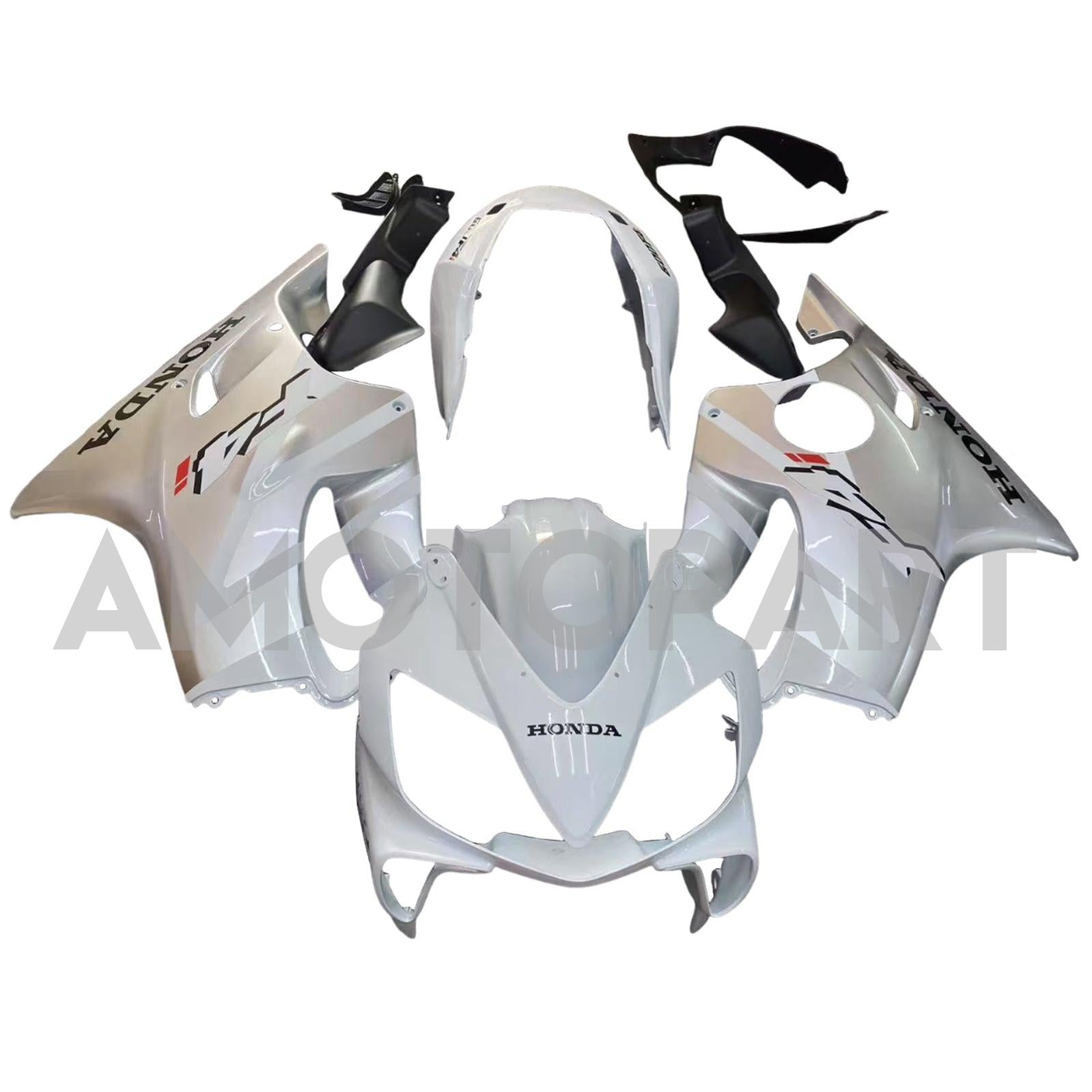 Amotopart 2004-2007 Honda CBR600 F4i White Fairing Kit