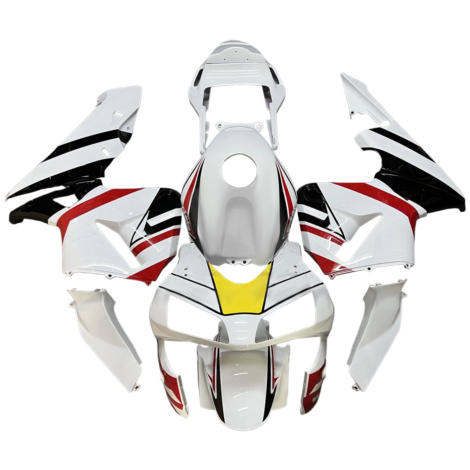 Amotopart 2003-2004 Honda CBR600RR Kit de carénage noir blanc