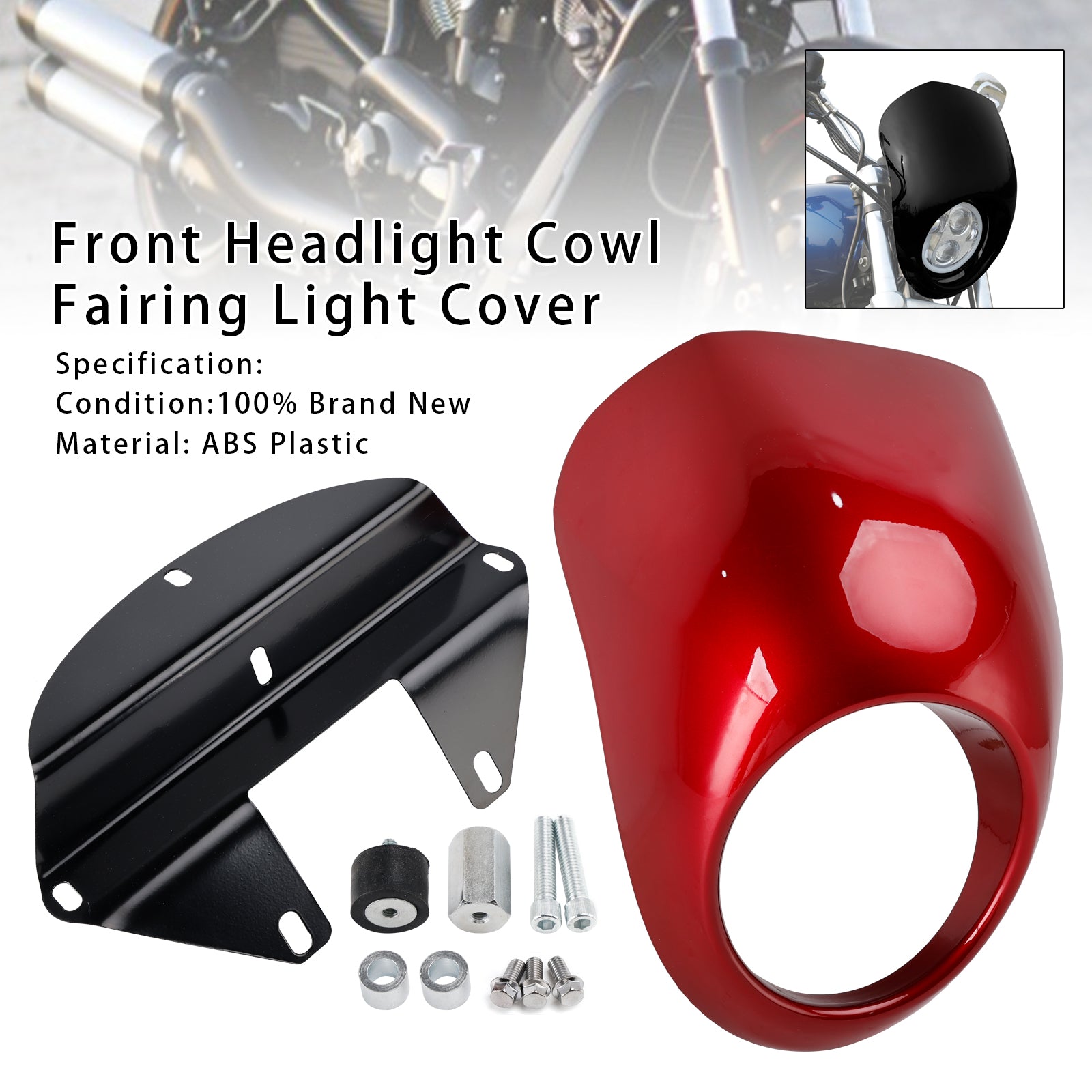 1973-up Sportster Dyna XL 883 1200 FX Headlight Fairing Light Cover
