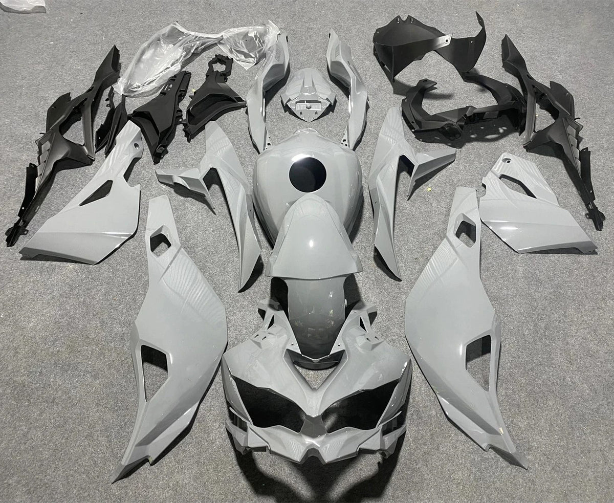 Amotopart 2019-2024 Kawasaki Ninja ZX25R ZX4R ZX4RR 光沢のあるグレー フェアリングキット