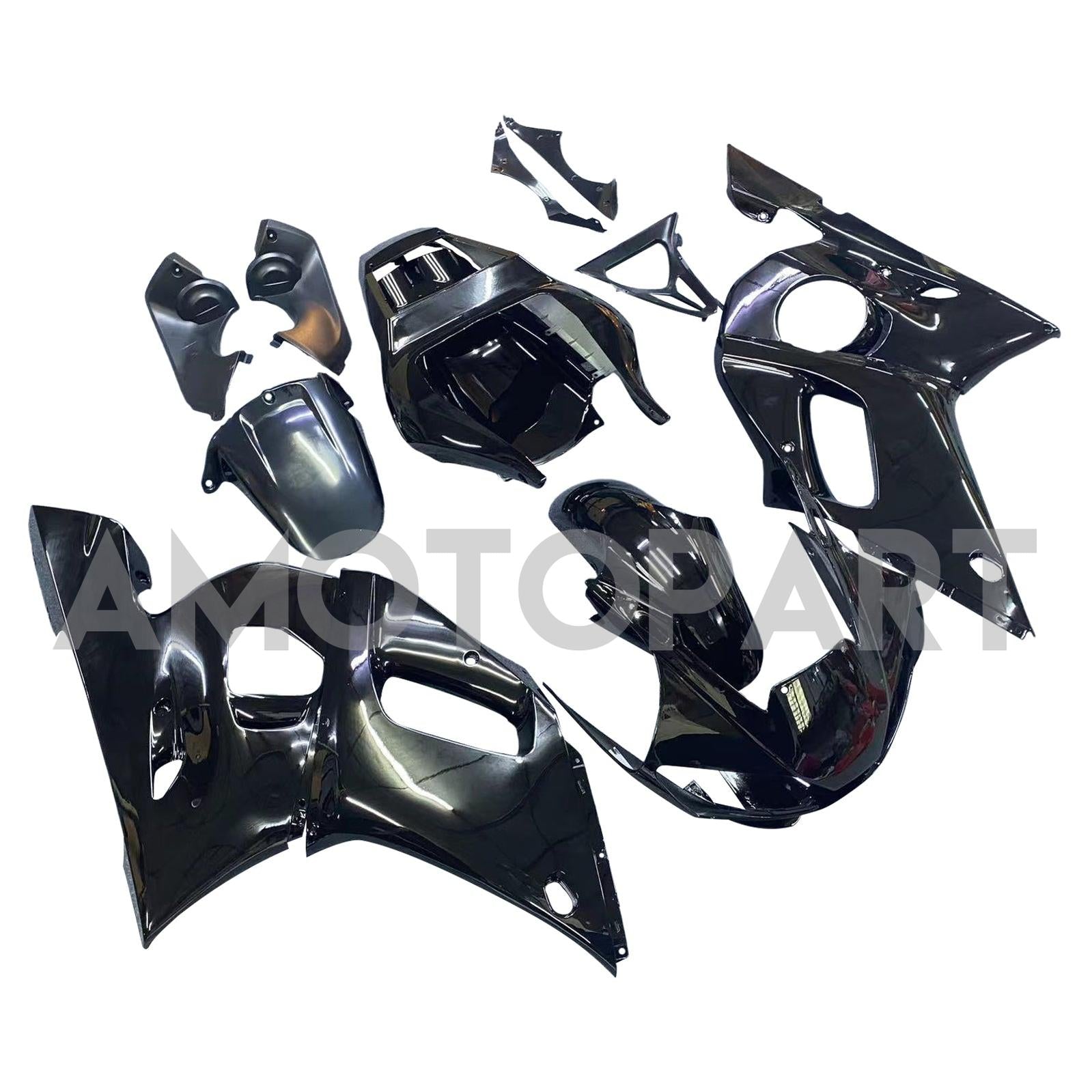 Amotopart 1998-2002 Yamaha YZF 600 R6 Black Fairing Kit