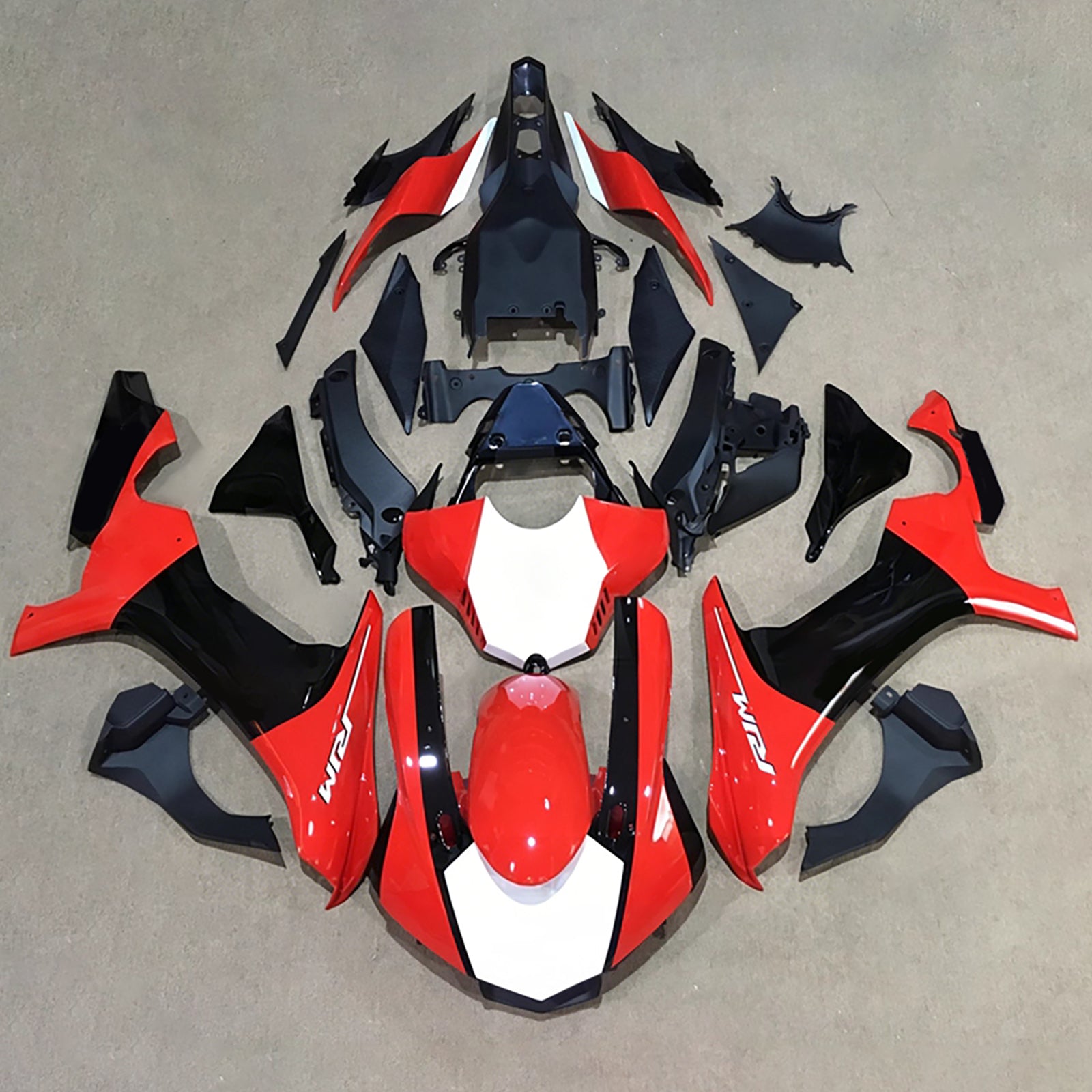 Amotopart 2015-2019 Yamaha YZF 1000 R1 Red/Black Fairing Kit