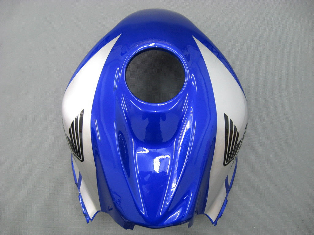 Amotopart 2007-2008 Honda CBR600RR Kit de carenado azul y plateado