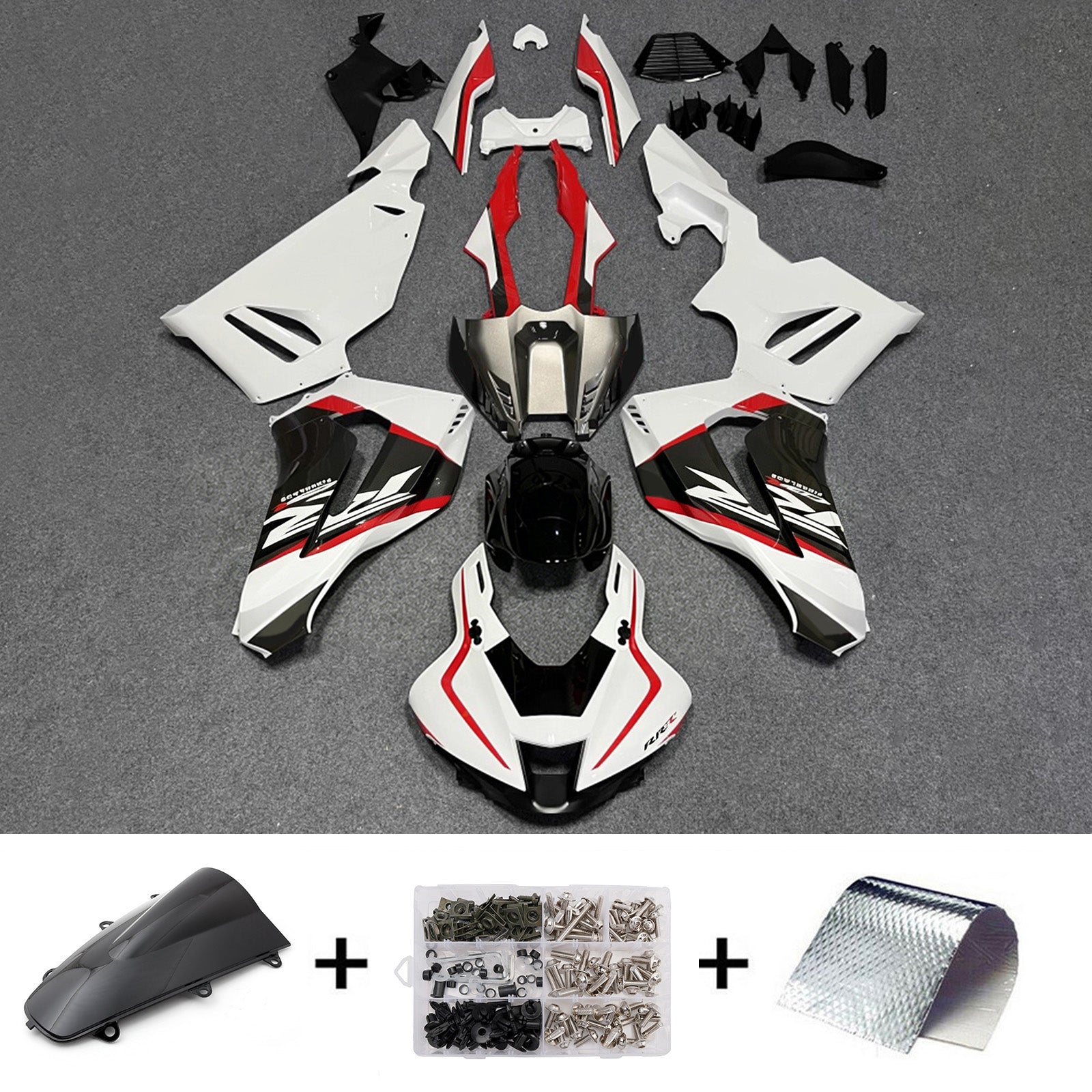 Amotopart 2020-2023 Honda CBR1000RR-R White/Black/Red Fairing Kit