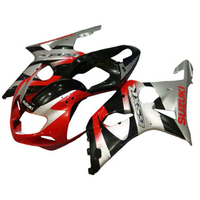 Amotopart 2001-2003 GSXR600 2000-2003 GSXR750 K1 Suzuki Red Grey Fairing Kit