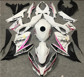 Amotopart Kit carena bianco e rosa Kawasaki EX400/Ninja400 2018-2023